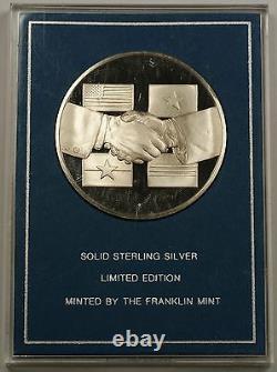 1973 Franklin Mint Silver Viet-Nam Peace Agreement Eyewitness Journey for Peace