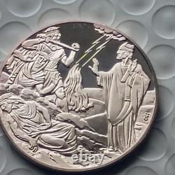 1973 Franklin Mint St Pattys Day. 999(BU)Silver Proof Medal PaschalFire item#38