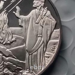 1973 Franklin Mint St Pattys Day. 999(BU)Silver Proof Medal PaschalFire item#38