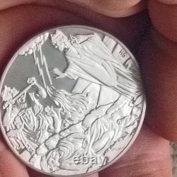 1973 Franklin Mint St Pattys Day. 999(BU)Silver Proof Medal PaschalFire item#38