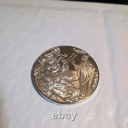 1973 Franklin Mint St Pattys Day. 999(BU)Silver Proof Medal PaschalFire item#38