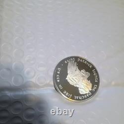 1973 Franklin Mint St Pattys Day. 999(BU)Silver Proof Medal PaschalFire item#38