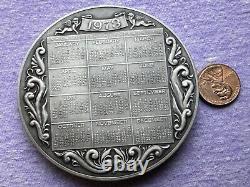 1973 Franklin Mint annual calendar 925 sterling silver round 292 Grams #AB01