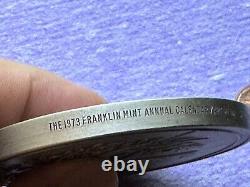1973 Franklin Mint annual calendar 925 sterling silver round 292 Grams #AB01