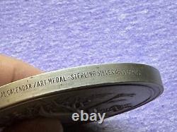 1973 Franklin Mint annual calendar 925 sterling silver round 292 Grams #AB01