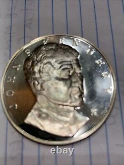 1973 John F Kennedy 1000 Grains (2.15ozt) Sterling Franklin Mint Proof Medal