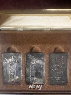 1973 Mount Everest Mint Three Thanksgiving Blessings 3.23 oz Silver Set