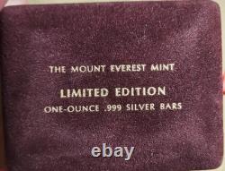 1973 Mount Everest Mint Three Thanksgiving Blessings 3.23 oz Silver Set 1973 Mount Everest Mint Three Thanksgiving Blessings 3.23 oz Silver Set