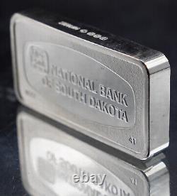 1973 National Bank of South Dakota Franklin Mint 2oz 925 Silver bar C4703