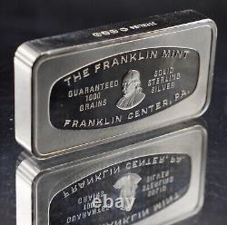 1973 National Bank of South Dakota Franklin Mint 2oz 925 Silver bar C4703