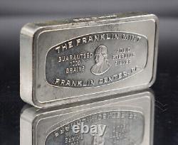 1973 National City Bank of Cleveland Ohio Franklin Mint 2oz 925 Silver bar C4743