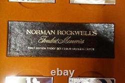 1973 Norman Rockwell Fondest Memories 10 Silver (925) Bars 1st Edition Set COA