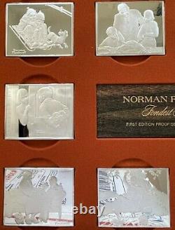1973 Norman Rockwell Fondest Memories 10 Sterling Silver Bars 1st Edition Set