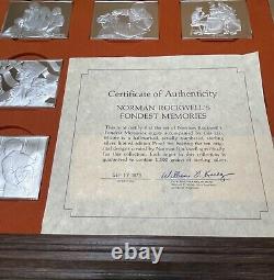 1973 Norman Rockwell Fondest Memories 10x. 925 Silver Bars 1st Edition Proof Set