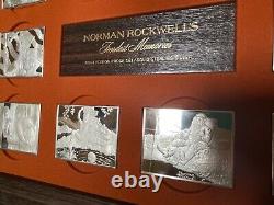 1973 Norman Rockwell Fondest Memories 10x. 925 Silver Bars 1st Edition Proof Set