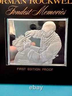 1973 Norman Rockwell Franklin mint 925 Silver art bar RARE! 3.25 Ounces