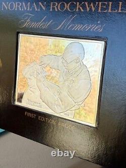 1973 Norman Rockwell Franklin mint 925 Silver art bar RARE! 3.25 Ounces