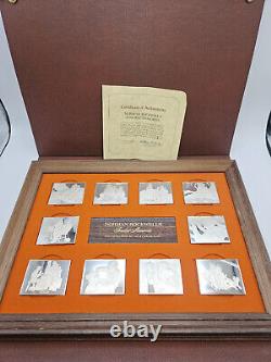 1973 Norman Rockwell Sterling Silver. 925 Fondest Memories Silver Bar Set