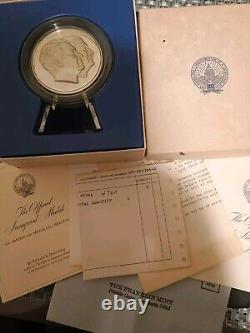 1973 President Richard Nixon Agnew Inaugural Medal Sterling Silver 195 Grams