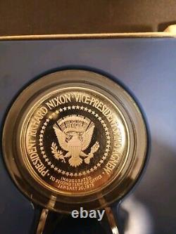 1973 President Richard Nixon Agnew Inaugural Medal Sterling Silver 195 Grams