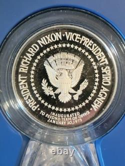 1973 President Richard Nixon Official Inaugural Silver Proof Medal -6.37oz-OIR