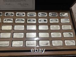 1973 Proof Set Bankmarked Sterling Silver Ingots Franklin Mint = 50 Total Bars