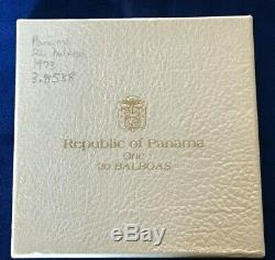 1973 Simon Bolivar Republic Of Panama 20 Balboas Coin ASW 3.8538 troy ounces