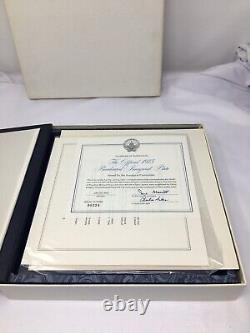 1973 Sterling Silver Inaugural Medal Richard Nixon & Spiro Agnew COA
