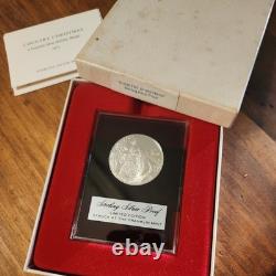 1973 Sterling Silver Proof Franklin Mint Country Christmas