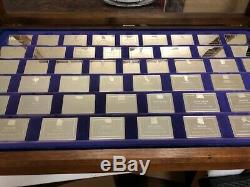 1973 THE FRANKLIN MINT FLAGS OF THE STATES STERLING SILVER INGOTS (50) WithBOX
