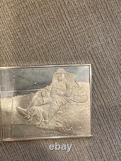 1973 USA US Franklin Mint NORMAN ROCKWELL Memories PF Silver Ingot Medal #15299