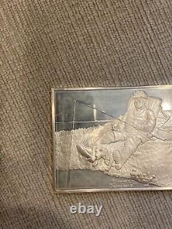 1973 USA US Franklin Mint NORMAN ROCKWELL Memories PF Silver Ingot Medal #15299