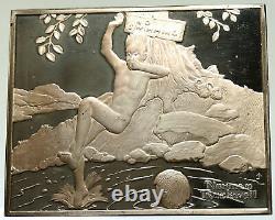 1973 USA US Franklin Mint NORMAN ROCKWELL Memories PF Silver Ingot Medal i104165