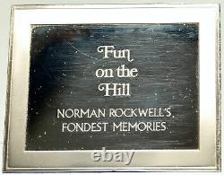 1973 USA US Franklin Mint NORMAN ROCKWELL Memories PF Silver Ingot Medal i104167