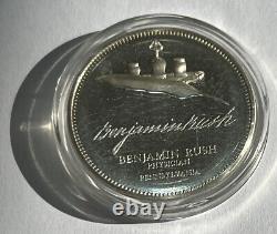1973 US USA FM Benjamin Rush Bicentennial Council Old Proof Silver Medal