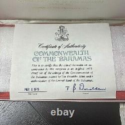 1974 & 1975 Commonwealth Of The Bahamas Franklin Mint 9 Coin Proof Set