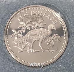 1974 Belize Franklin Mint Sterling Silver Proof Set with COA & OGP 3.97oz ASW