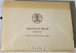 1974 Belize Franklin Mint Sterling Silver Proof Set with COA & OGP 3.97oz ASW