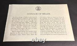 1974 Belize Proof Sterling Silver Coin Set 8 Coins Franklin Mint Box & COA