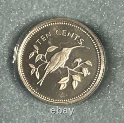 1974 Belize Proof Sterling Silver Coin Set 8 Coins Franklin Mint Box & COA