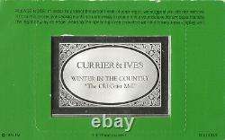1974 Currier & Ives Winter In The Country 2.78 oz Fine Silver Art Bar / Ingot