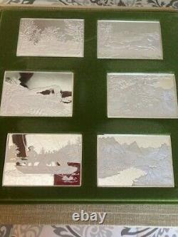1974 Currier and Ives Silver Ingot Collection complete set. 999 fine silver