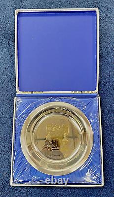 1974 Delta Upsilon Fraternity Plate Sterling Silver Franklin Mint 5.4oz #998-008