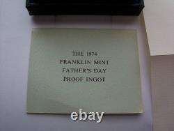 1974 Fathers Day Franklin Mint 1000 Grain Solid Sterling Silver W Box 1974 Fathers Day Franklin Mint 1000 Grain Solid Sterling Silver W Box