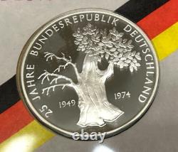1974 Franklin Mint 25 Jahre Bundesrepublik Deutschland Silver Round OGP