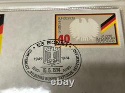 1974 Franklin Mint 25 Jahre Bundesrepublik Deutschland Silver Round OGP