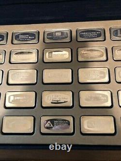 1974 Franklin Mint Bank Marked 50 States Complete Set of Sterling Silver Ingots
