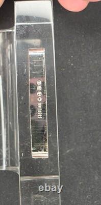 1974 Franklin Mint Father's Day 1000 Grains Sterling Silver Ingot Lucite Display