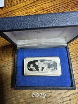 1974 Franklin Mint Fathers Day Sterling Silver Bar 1000 Grains