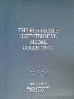 1974 Franklin Mint Fifty-State Bicentennial 50 Medal Collection Silver Proof